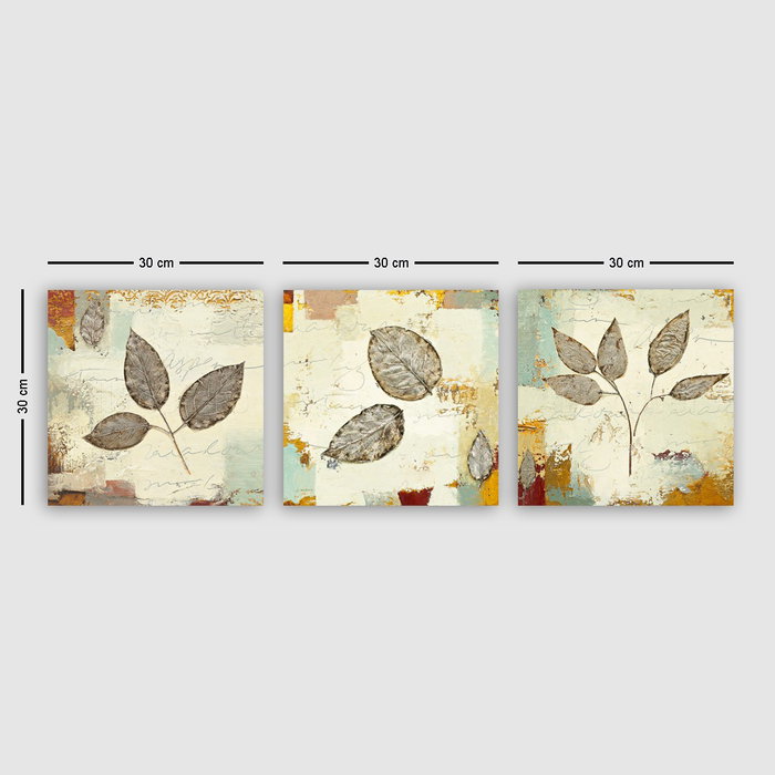 Wallity P3134 Conjunto de 3 Pinturas Decorativas en Lienzo Multicolor